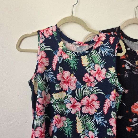 Bundle Of Two Floral Maxi Dress Sleeveless Pockets Casual Comfy Teacher Church S - Picture 2 of 9